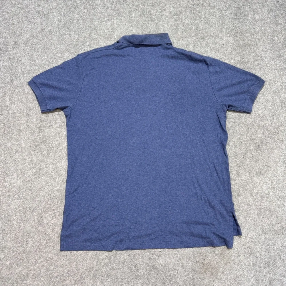 Polo Ralph Lauren Mens Blue Heather Short Sleeve Cotton Polo Shirt Large